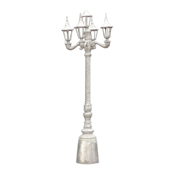 Victorian Spiral Lamp 4A/5L with Small Holland Top