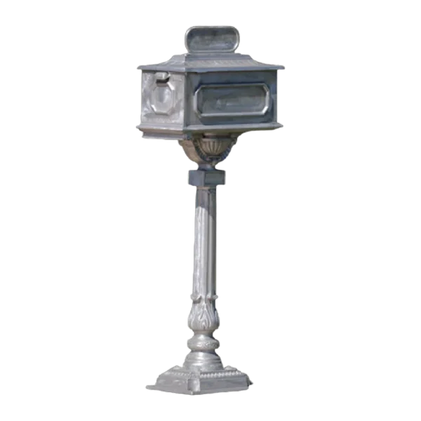 Palmer Mailbox on Tall Victorian Post