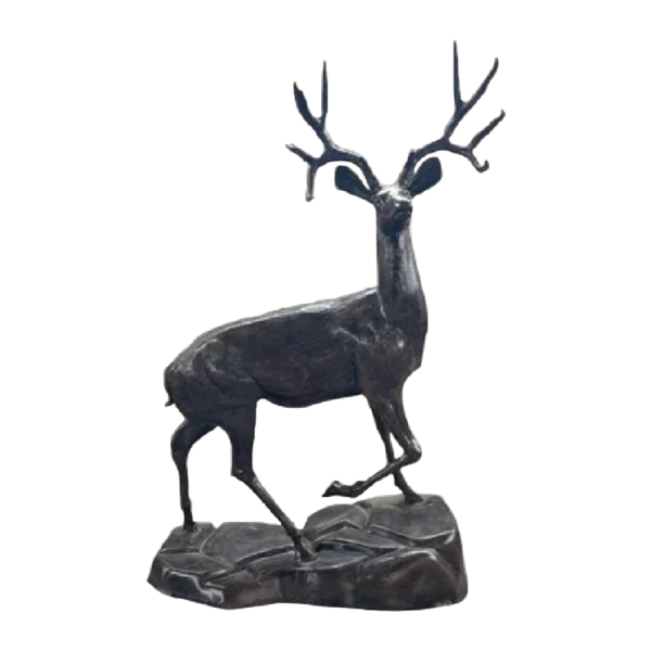 Right Buck Jumping On Rock